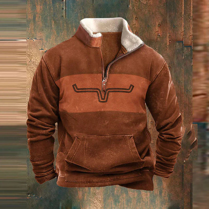 Francesco | Viertel Zip Up Pullover für Herren mit Stehkragen und langen Ärmeln