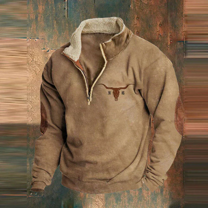 Francesco | Viertel Zip Up Pullover für Herren mit Stehkragen und langen Ärmeln