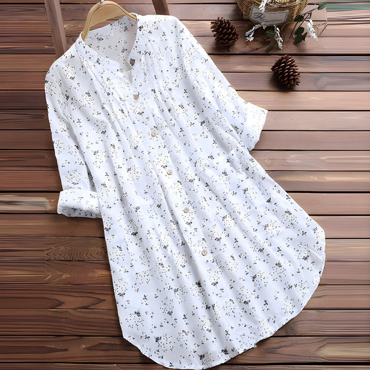 Anne | Zeitloses Blumenshirt für Damen mit langen Ärmeln