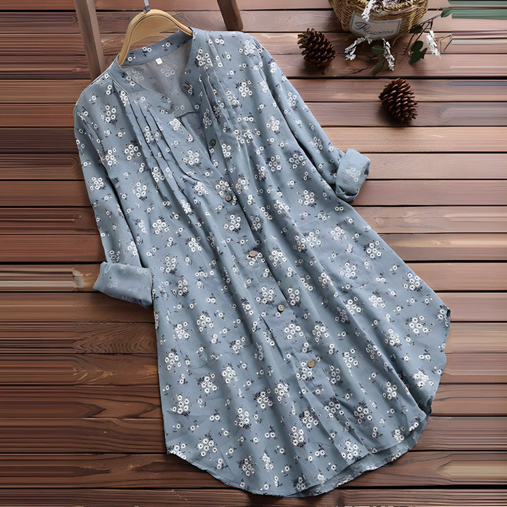 Anne | Zeitloses Blumenshirt für Damen mit langen Ärmeln