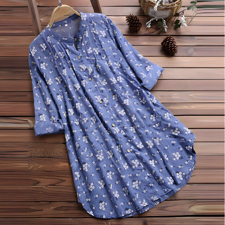 Anne | Zeitloses Blumenshirt für Damen mit langen Ärmeln