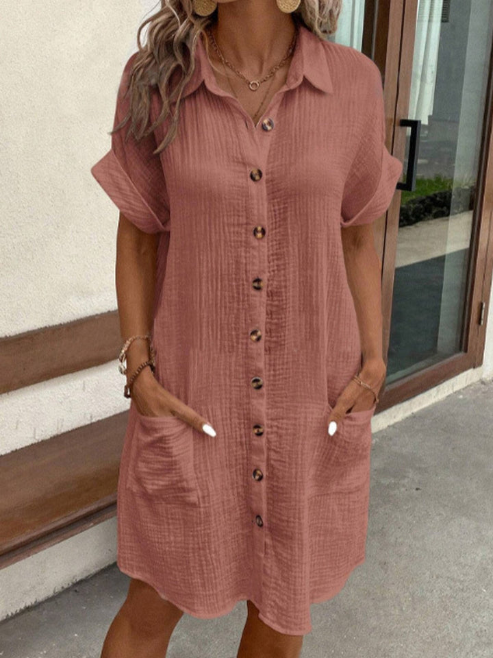 Beatrice | Stilvolles Polo-Kleid für Damen mit kurzen Ärmeln und langen Ärmeln