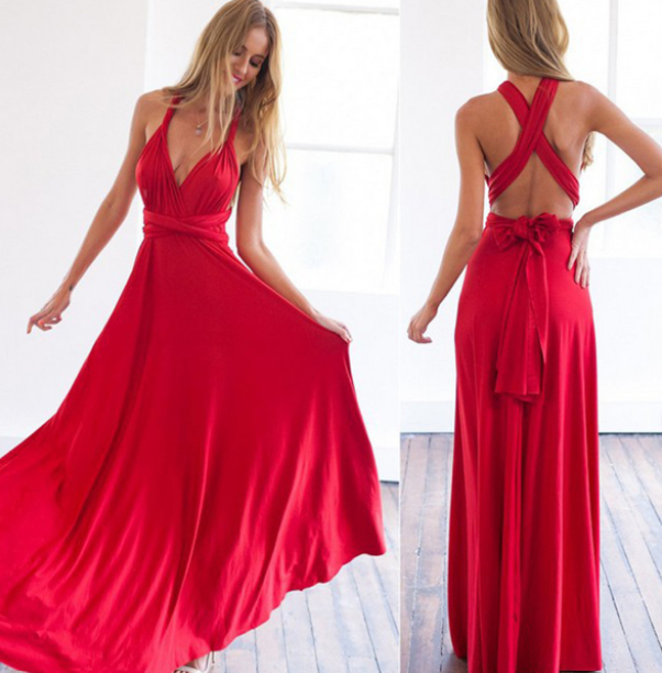 a-Lot | Vielseitiges Wickelkleid für Damen mit Wasserfallausschnitt