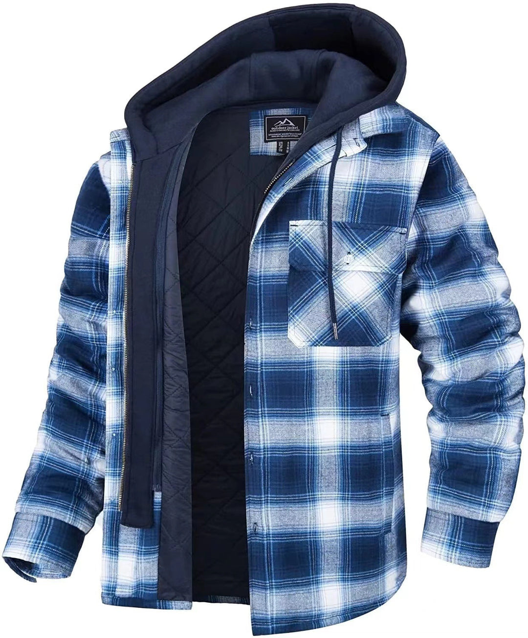 Holzfäller-Winterjacke mit Herzmuster