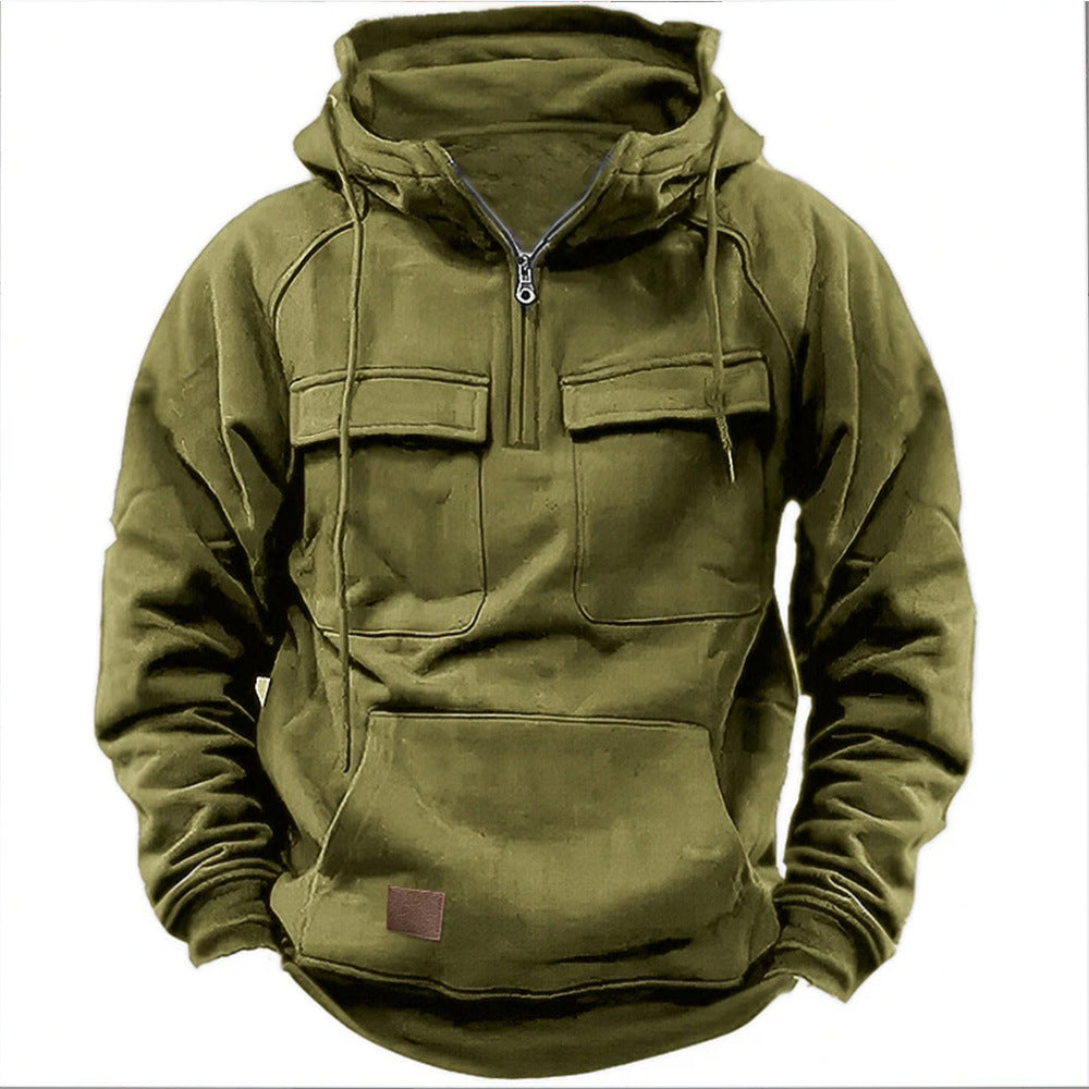 Fabio | Hochwertiger Taktischer Hoodie für Herren mit Kapuze und langen Ärmeln