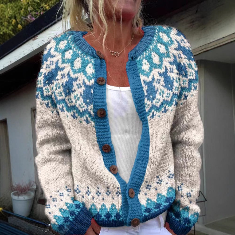 Eva | Vintage Isländischer Handgefertigter Cardigan für Damen
