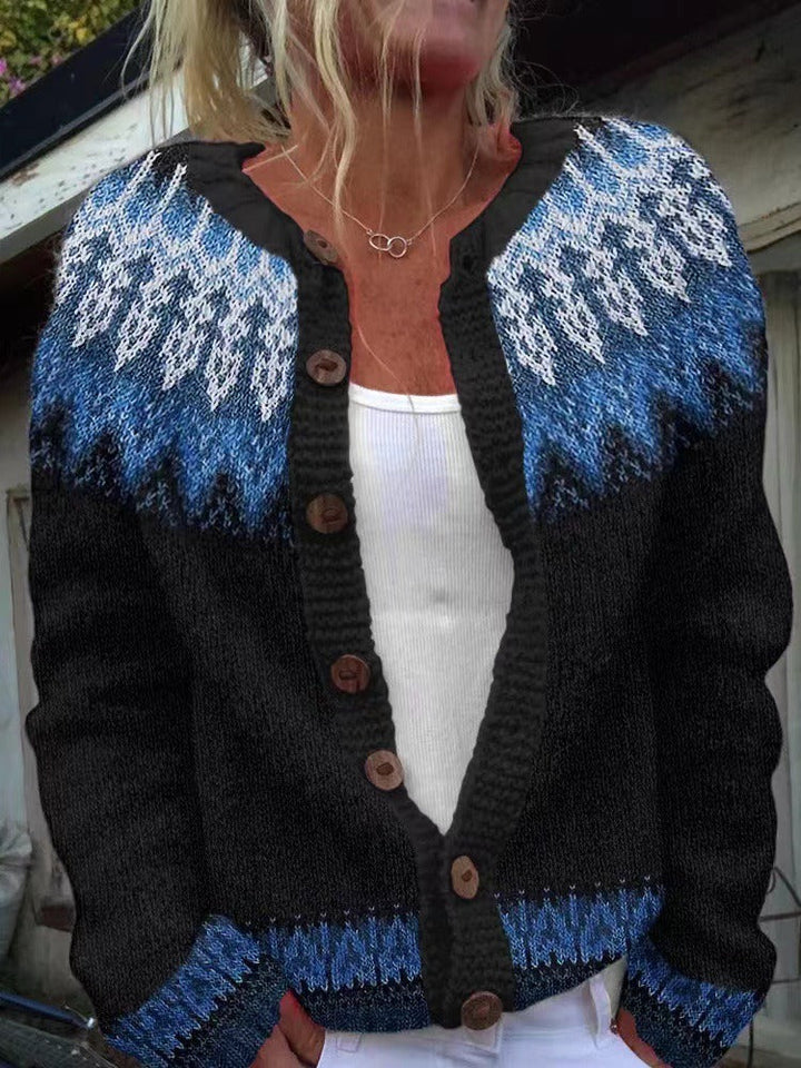 Helen | Vintage Handgefertigter Isländischer Cardigan für Damen