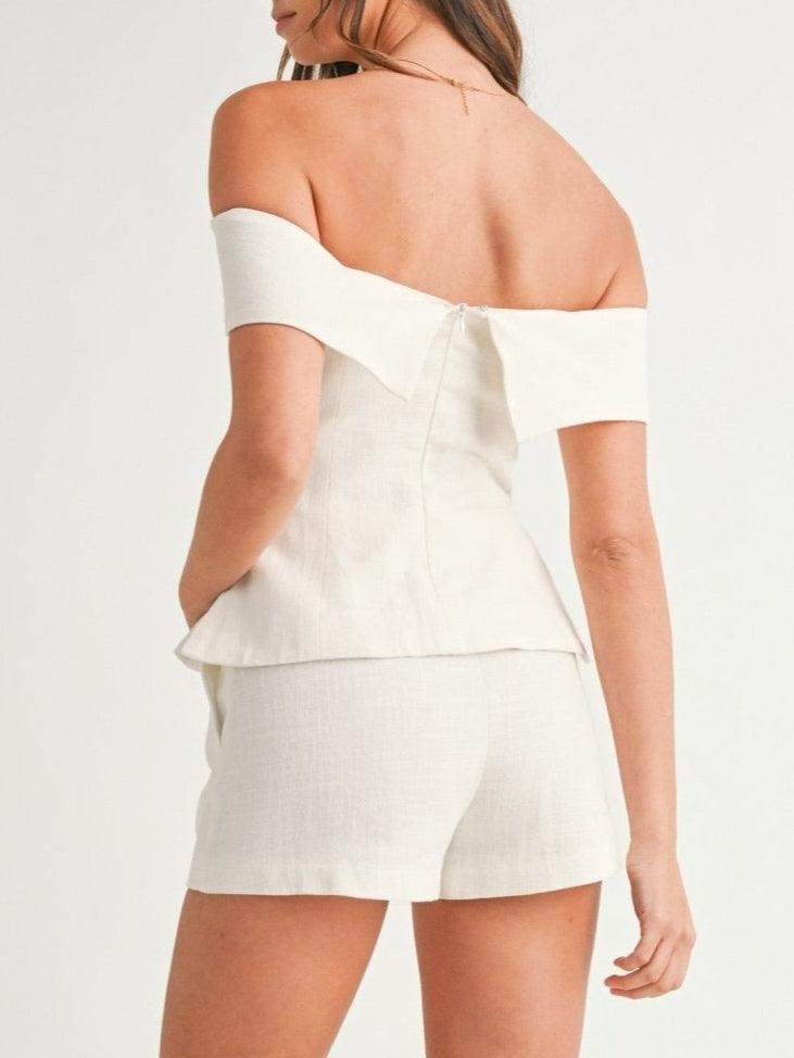 Schickes Zweiteiliges Ensemble für Damen mit kurzen Ärmeln