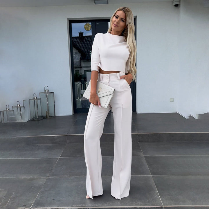 Chloe | Elegantes Zweiteiliges Set für Damen mit Rundhalsausschnitt