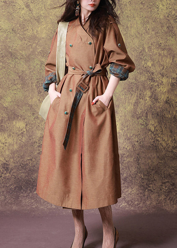 Damen Trenchcoat mit Gürtel und V-Ausschnitt
