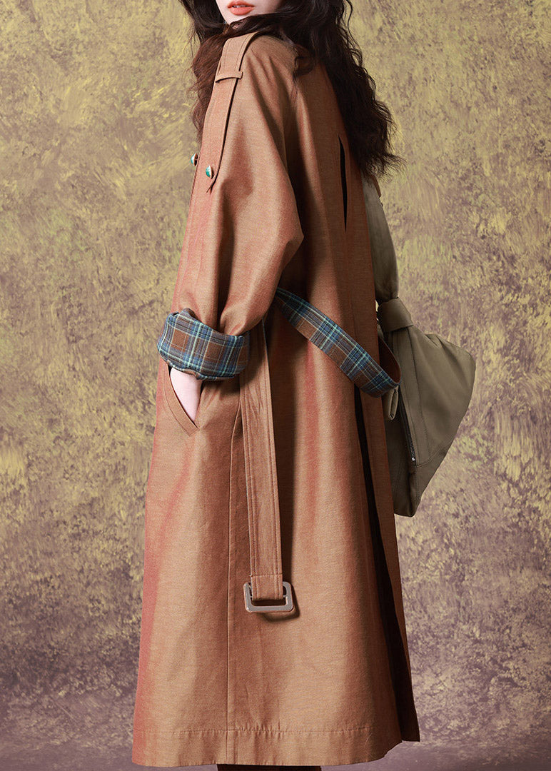 Damen Trenchcoat mit Gürtel und V-Ausschnitt