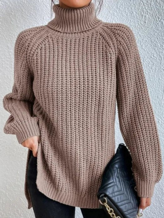 Elena | Damen Rollkragenpullover mit langen Ärmeln
