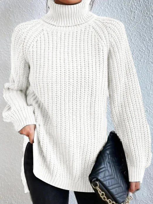 Elena | Damen Rollkragenpullover mit langen Ärmeln