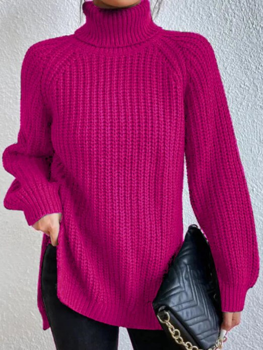 Elena | Damen Rollkragenpullover mit langen Ärmeln