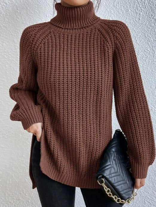 Elena | Damen Rollkragenpullover mit langen Ärmeln