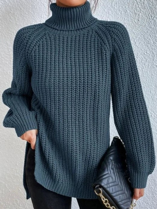 Elena | Damen Rollkragenpullover mit langen Ärmeln