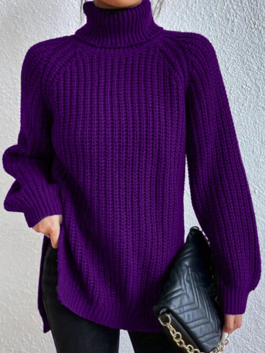 Elena | Damen Rollkragenpullover mit langen Ärmeln