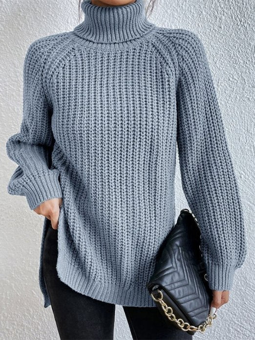 Elena | Damen Rollkragenpullover mit langen Ärmeln
