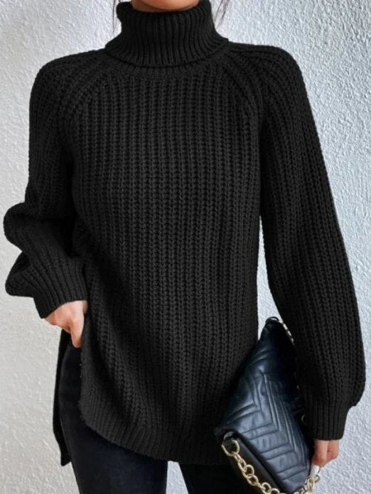 Elena | Damen Rollkragenpullover mit langen Ärmeln