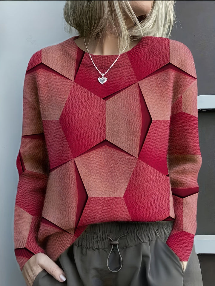 Sanae | Trendy Alltags-Pullover für Damen mit Rundhalsausschnitt und langen Ärmeln