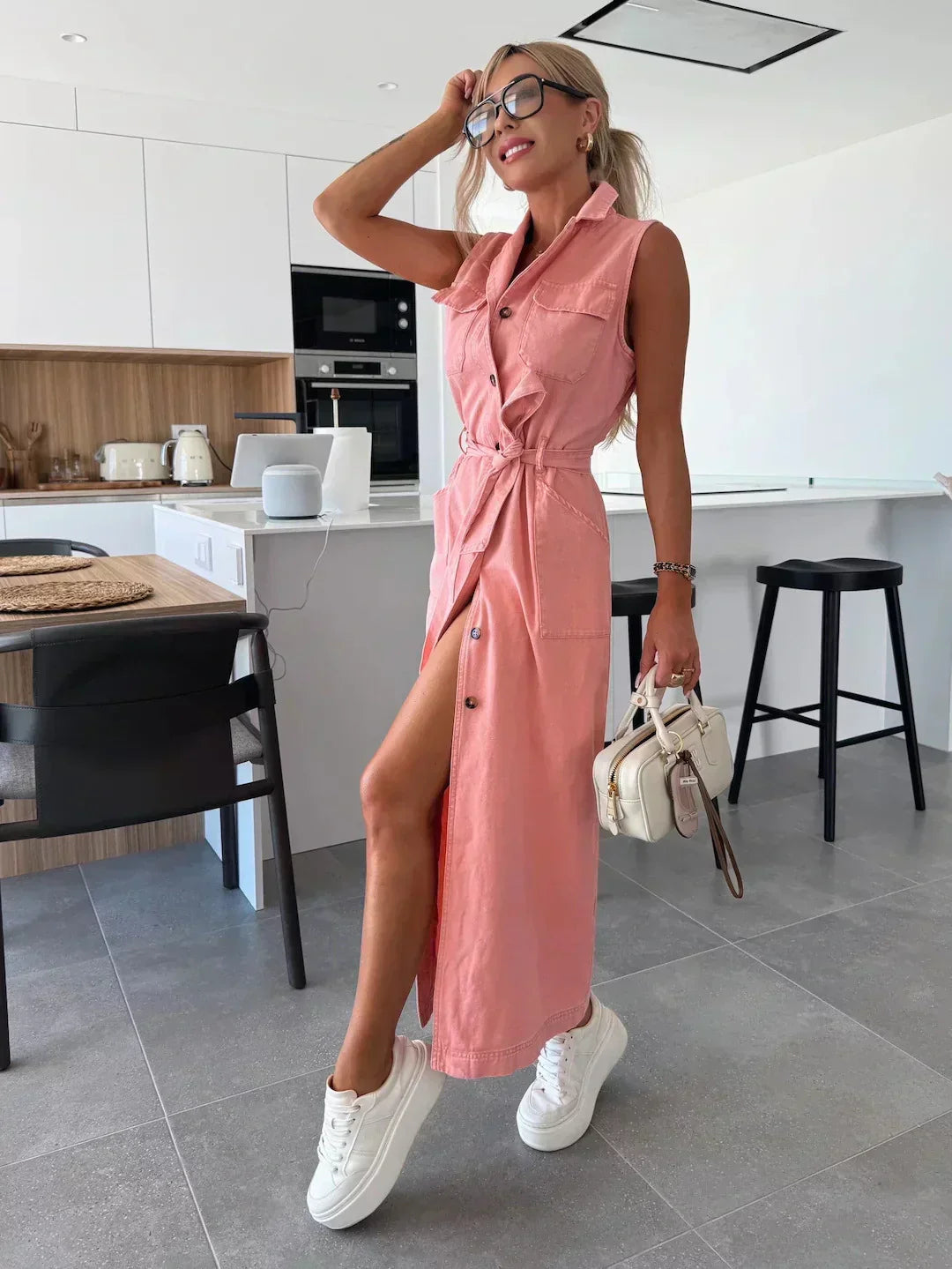 Diane | Denim Maxikleid für Damen