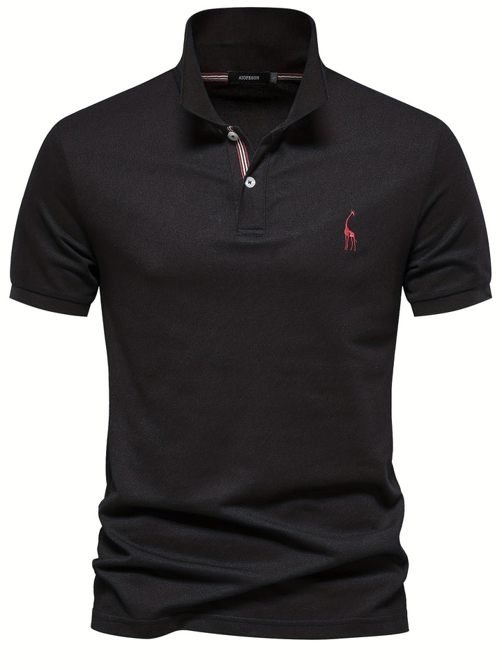 Leonardo | Herren besticktes Poloshirt mit kurzen Ärmeln