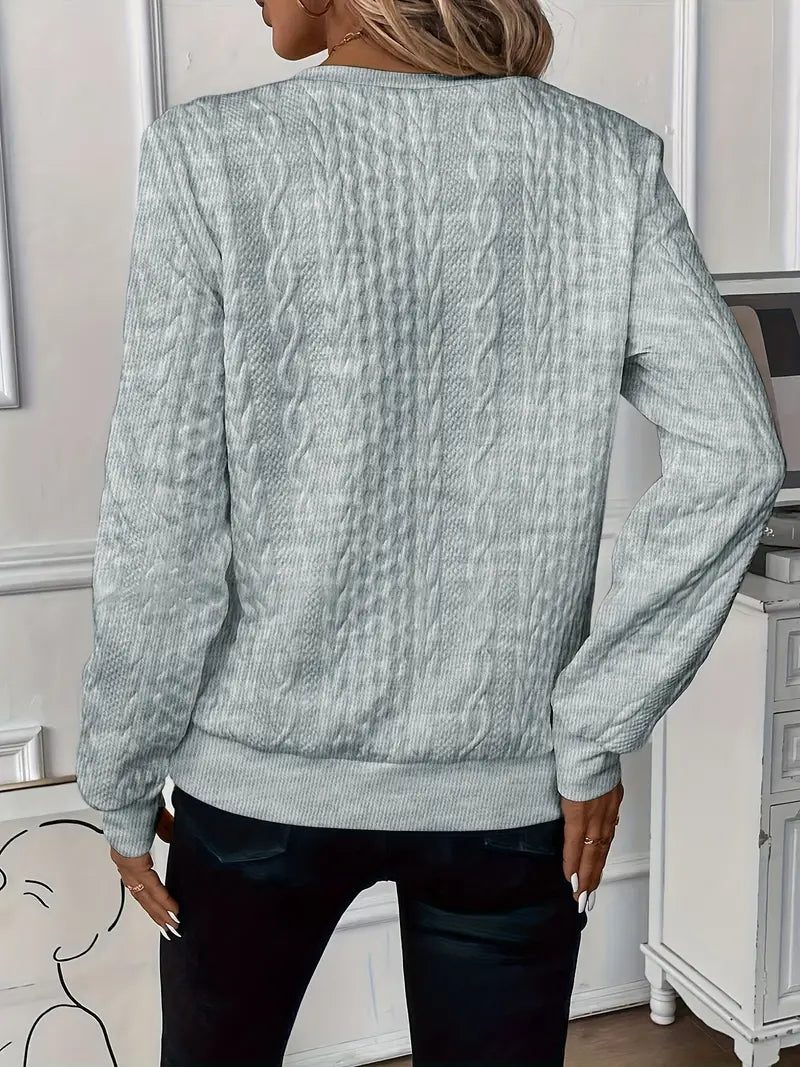 Chloe | Lässiges Sweatshirt für Damen mit Langen Ärmeln und Reißverschluss