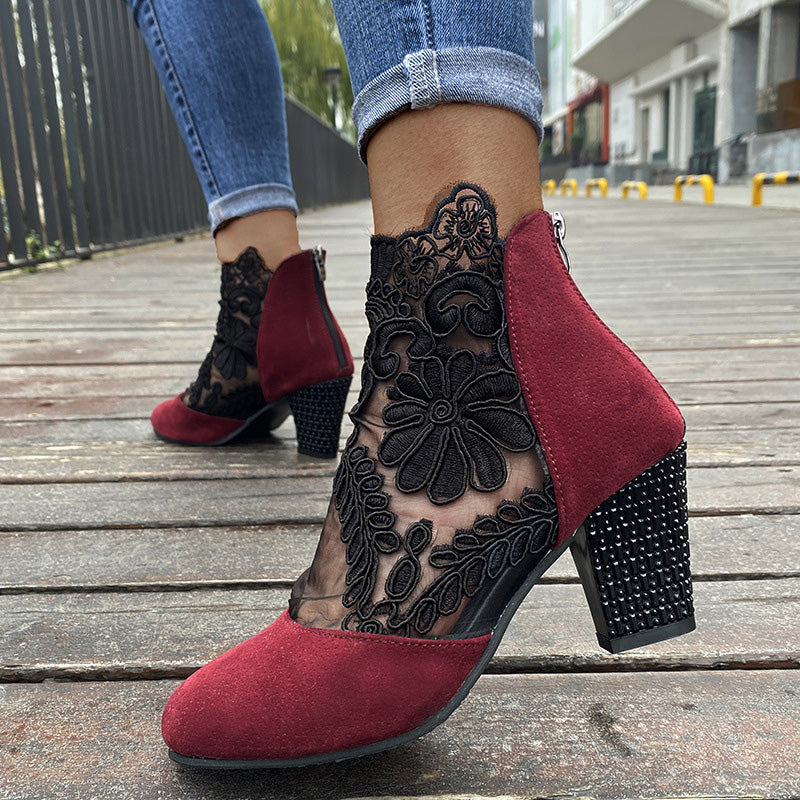 Jane | Elegante Sommer-pumps für Damen mit mittelhohem Absatz und Blumenmuster
