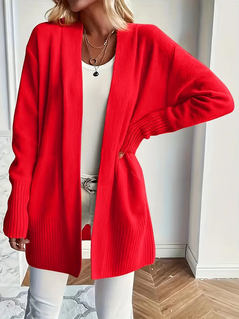 Flor | Gemütlicher Strickcardigan für Damen mit V-Ausschnitt und langen Ärmeln
