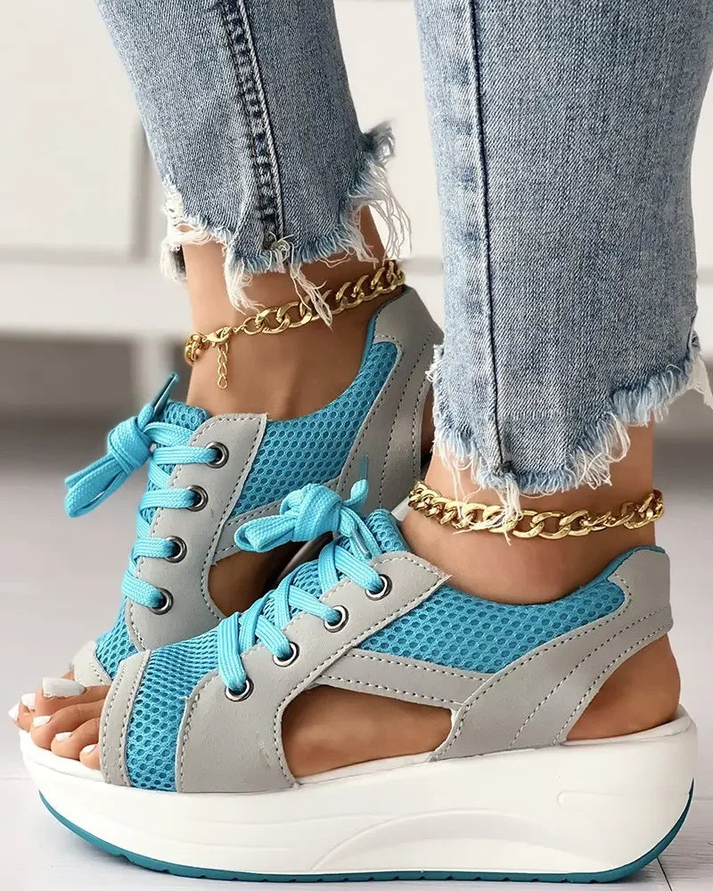Celeste | Muffin-Sandalen für Damen mit Kontrastierenden Einsätzen