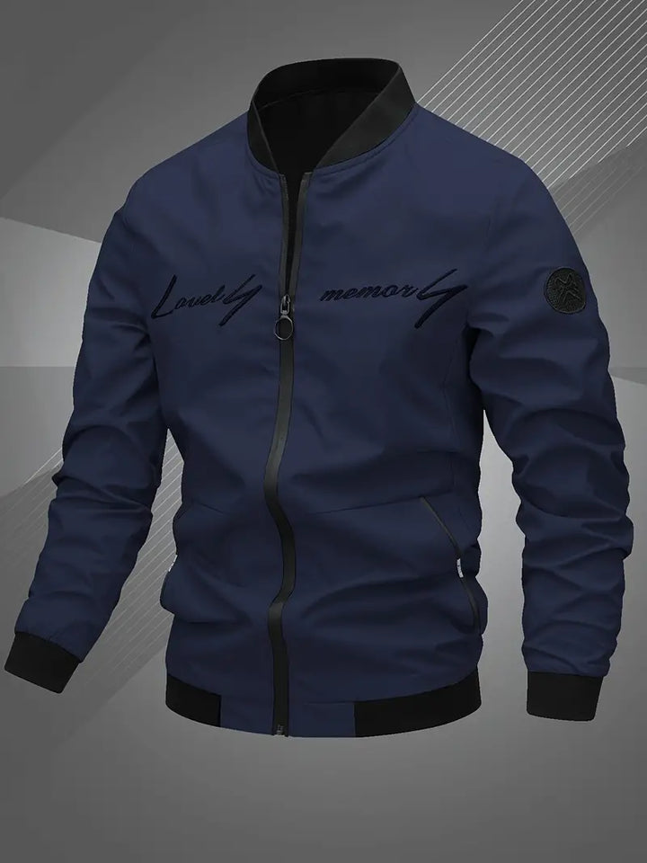 Finn | Lässige Bomberjacke für Herren mit Gesticktem Buchstaben für Männer