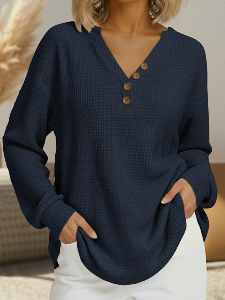 Signe | Weicher Luxus Pullover für Damen mit V-Ausschnitt und langen Ärmeln