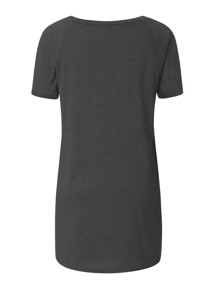 Faye | Lässiges Longline Crew Neck T-Shirt für Damen mit Rundhalsausschnitt