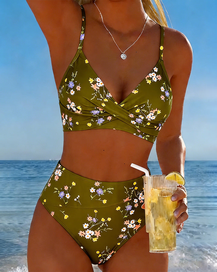 Giada | Damen geblümter Bikini mit drahtfreiem BH