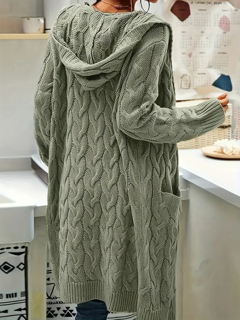 Navya | Damen Freizeit Cardigan mit V-Ausschnitt und langen Ärmeln