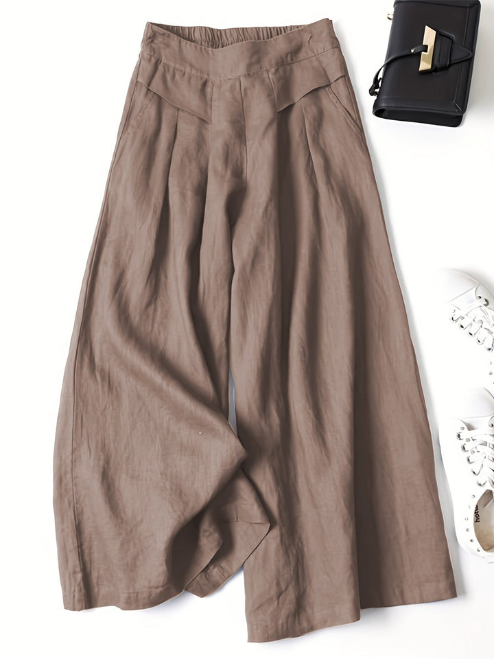 Bella | Bequeme Capri-Hosen für Damen mit weitem Bein und hohem Bund