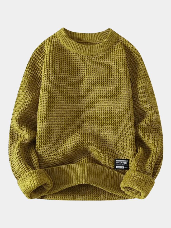Silas | Premium-Pullover für Herren mit Wabenstruktur und Rundhalsausschnitt