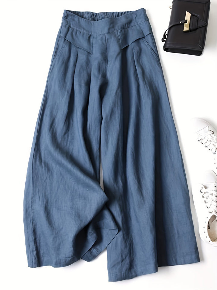Bella | Bequeme Capri-Hosen für Damen mit weitem Bein und hohem Bund