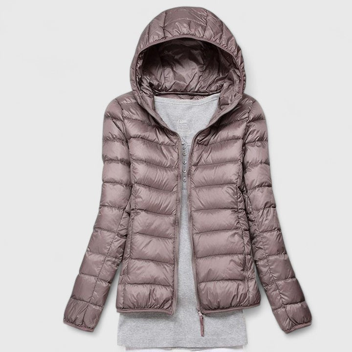 Thalyrrah Bequeme Jacke für Damen mit Rundhalsausschnitt und langen Ärmeln