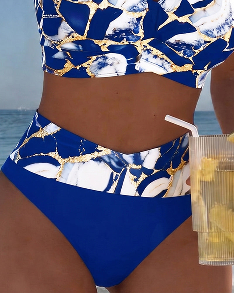 Luna | Damen V-Ausschnitt Strap Bikini mit Bindung