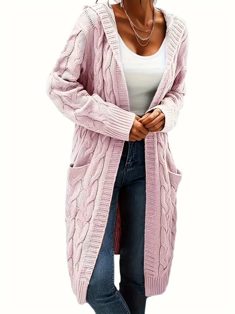Navya | Damen Freizeit Cardigan mit V-Ausschnitt und langen Ärmeln