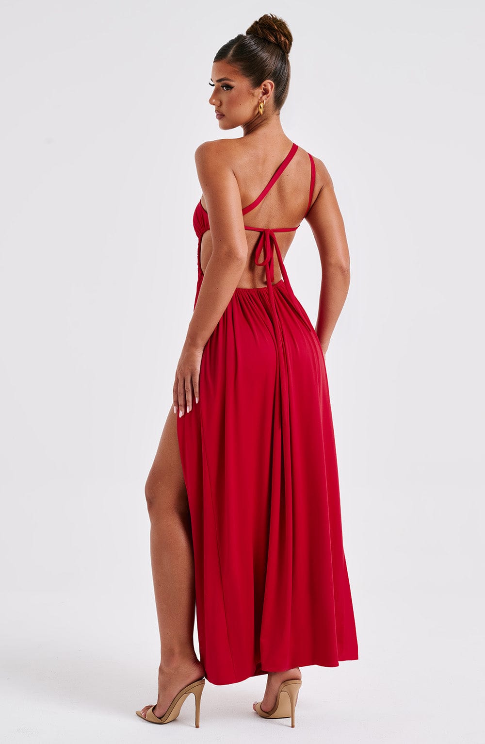 Alecia | Maxikleid für Damen mit asymmetrischem Ausschnitt