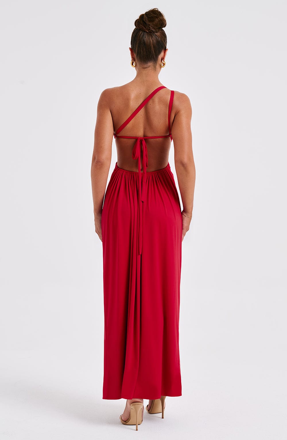 Alecia | Maxikleid für Damen mit asymmetrischem Ausschnitt