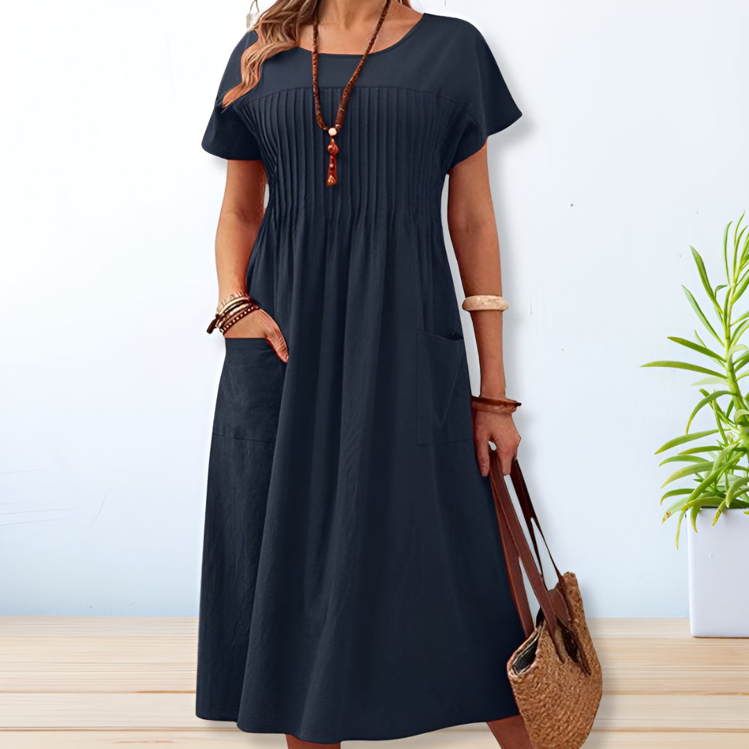Heather | Lässiges, Entspanntes Kleid mit langen Ärmeln