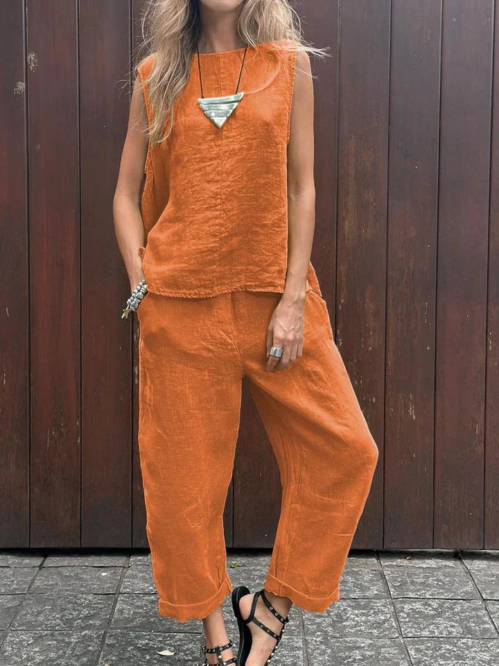 Janice | Sommerset aus handgefertigter für Damen mit Rundhalsausschnitt