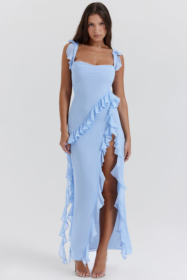 Laurine | Elegantes Maxikleid für Damen mit eckigem Ausschnitt