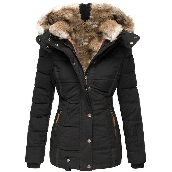 Stefanie | Warmer Wintermantel für Damen mit Fellfutter