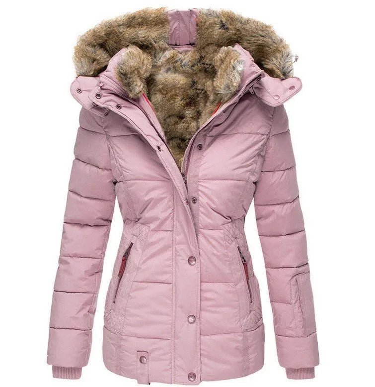 Stefanie | Warmer Wintermantel für Damen mit Fellfutter