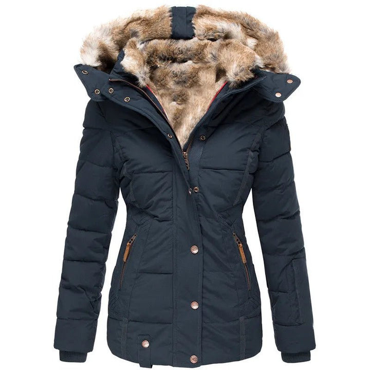 Stefanie | Warmer Wintermantel für Damen mit Fellfutter