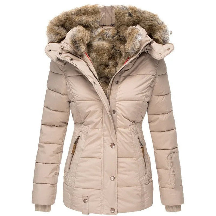 Stefanie | Warmer Wintermantel für Damen mit Fellfutter